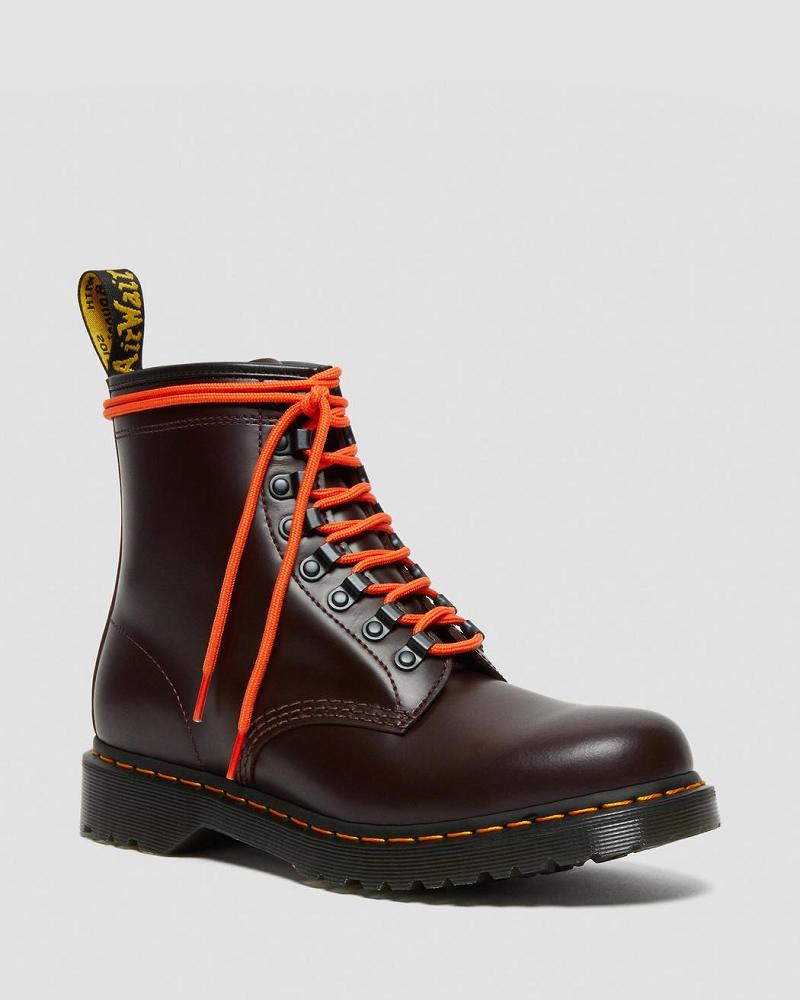 Dr Martens 1460 Ben Smooth Lær Snørestøvletter Herre Rød | Norge 307KOR